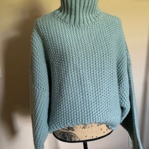 H&M Soft Knit Turtleneck Sweater - Teal